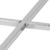 CROSS Square Metal Side Table with Glass Top - Image 3