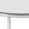 CROSS Round Metal Side Table with Glass Top - Image 3