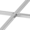 CROSS Round Metal Side Table with Glass Top - Image 4