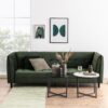 CROSS Round Metal Side Table with Smoked Glass Top - Image 6