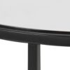 CROSS Round Metal Side Table with Smoked Glass Top - Image 4