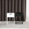 MITRA 1 Drawer Bedside Table in White - Image 8