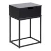 MITRA 1 Drawer Bedside Table in Black