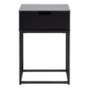MITRA 1 Drawer Bedside Table in Black - Image 2