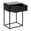 MITRA 1 Drawer Bedside Table in Black - Image 4