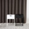 MITRA 1 Drawer Bedside Table in Black - Image 8