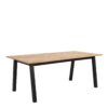 BRIGHTON Dining Table 180x95cm in Oak with Herringbone Effect