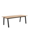 BRIGHTON Dining Table 220x95cm in Oak with Herringbone Effect