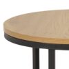 SPIRO Round Coffee Table set with Oak Top & Black Legs - Image 5