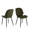 FEMKE Dining Chairs in Olive Green - Set of 4