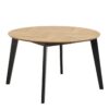 GEORGETOWN Round Extending Dining Table in Oak & Black