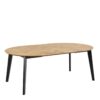 GEORGETOWN Round Extending Dining Table in Oak & Black - Image 3