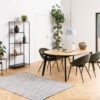 GEORGETOWN Round Extending Dining Table in Oak & Black - Image 7