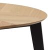 GEORGETOWN Round Extending Dining Table in Oak & Black - Image 4