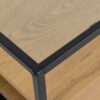 RANDOLF Square Coffee Table with2 Shelves in Black & Oak - Image 5