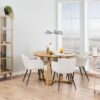MALIKA Round Dining Table in Oak - Image 6