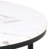 SPIRO Coffee Table with White Marble Melamine Top & Black Legs - Image 3