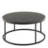 SPIRO Coffee Table with Black Marble Melamine Top & Black Legs