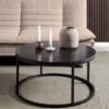 SPIRO Coffee Table with Black Marble Melamine Top & Black Legs - Image 6