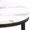 SPIRO Coffee Table Set with White Marble Melamine Top & Black Leg - Image 4