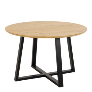 MALIKA Round Dining Table in Wild Oak