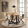 MALIKA Round Dining Table in Wild Oak - Image 6