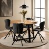 MALIKA Round Dining Table in Wild Oak - Image 7
