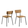 PERU Dining Chair in Steel & Oak - Set of 4