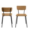 PERU Dining Chair in Steel & Oak - Set of 4 - Image 2