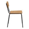 PERU Dining Chair in Steel & Oak - Set of 4 - Image 3