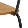 PERU Dining Chair in Steel & Oak - Set of 4 - Image 4