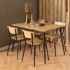 PERU Dining Table in Black & Oak - Image 8