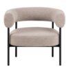 OAKFIELD Lounge Chair in Beige Fabric with Black Legs - Image 2