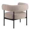 OAKFIELD Lounge Chair in Beige Fabric with Black Legs - Image 3