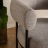 OAKFIELD Lounge Chair in Beige Fabric with Black Legs - Image 8