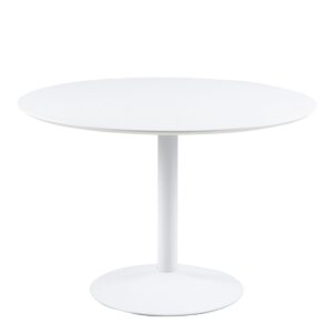 IBIZA Round Dining Table with White Top & White Base
