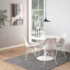IBIZA Round Dining Table with White Top & White Base - Image 7