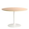 IBIZA Round Dining Table with Oak Top & White Base