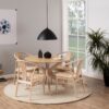 I_DUNCAN Round Dining Table in White Oak - Image 8