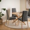 I_DUNCAN Round Dining Table in White Oak - Image 9