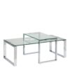 KATRINE Coffee Table Set with Glass Top