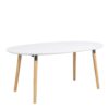 BELINA Oval Dining Table in White & Oak - Image 3