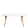 BELINA Oval Dining Table in White & Oak - Image 2