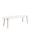 BELINA Oval Dining Table in White & Oak