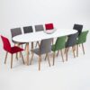 BELINA Oval Dining Table in White & Oak - Image 9
