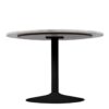 TARIFA Round Dining Table with White Marble Top & Black Base - Image 4