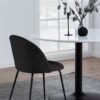TARIFA Round Dining Table with White Marble Top & Black Base - Image 9