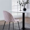 TARIFA Round Dining Table with White Marble Top & Black Base - Image 8