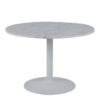 TARIFA Round Dining Table with White Marble Top & White Base