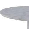TARIFA Round Dining Table with White Marble Top & White Base - Image 7
